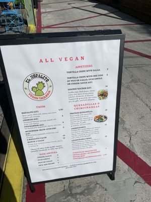   at El Nopalito Vegan Taqueria in Hollywood