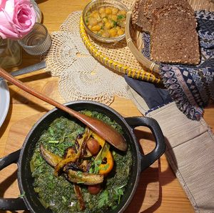 Vegan Spinach Shashuka (~12€)  at Café Caspi in Bochum
