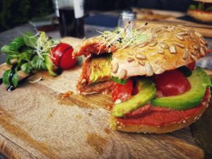 Bagel "Gutes Gewissen" at Goldherz in Hamburg