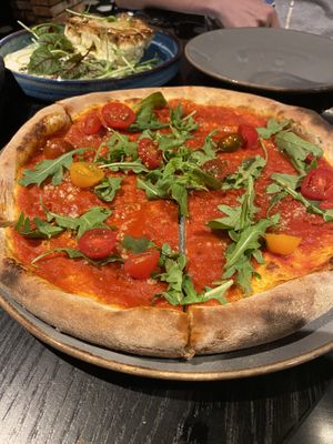Vegan pizza Marinara   at Wena Restaurant in Swinoujscie