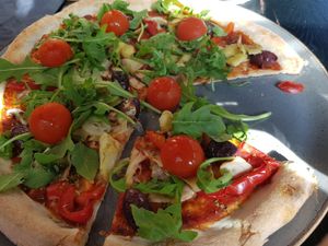 Pizza Vegetariana ohne Mozzarella at Wena Restaurant in Swinoujscie