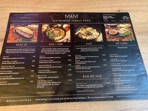 Menu March 2025  at MAM Vietnamese Street Food in Nijmegen