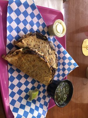 Jackfruit Birria taco   at Plantaqueria in San Antonio
