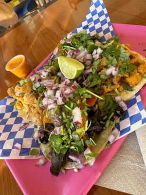 Sauces good. Food ok  at Plantaqueria in San Antonio