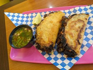 Birria tacos at Plantaqueria in San Antonio
