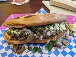 Carne asada torta at Plantaqueria in San Antonio