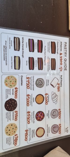 Menu at Veggies Patagonicos in El Calafate