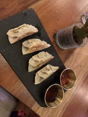 Vegan gyozas, delicious 😋   at TOMIZEN Ramen Bar in Tulum