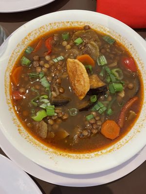 Casuela with lentils and vegetables  at Comida Arabe Elia Esber in El Calafate