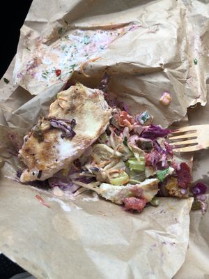 So sah mein Essen dann nach zwei mal reinbeißen aus 😂 Es ist wirklich alles herausgefallen. 🥲 at Tastyy in Gelsenkirchen