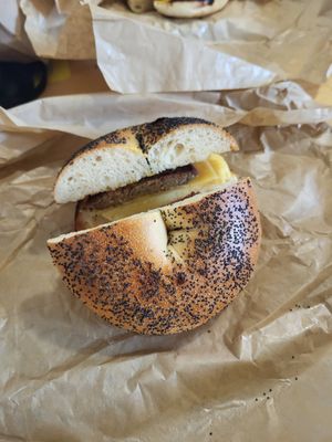 Vegan breakfast sammy! at Bagel Time Cafe in Cape May