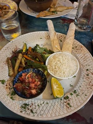 Veggie Fajitas  at Papaya in Brasilito