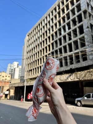 Opposite the falafel shop  at Falafel de Sahyoun in Beirut