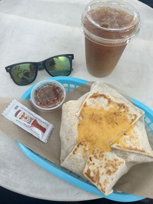 Brunch wrap and Americano with Oat milk 😎  at Speed-o Cappuccino in Portland