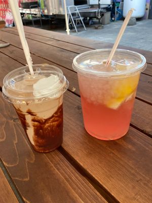 Peanut butter chocolate shake, strawberry lemonade at Speed-o Cappuccino in Portland