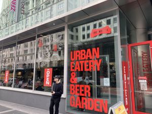 Front of food court at Pita Yeero - Union Square in New York City