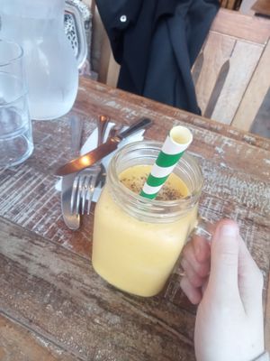 Mango and Tumeric Smoothie at Cha Lounge in Leeds