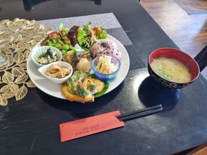 1 plate meal at Cafe Shirahama in Kagoshima