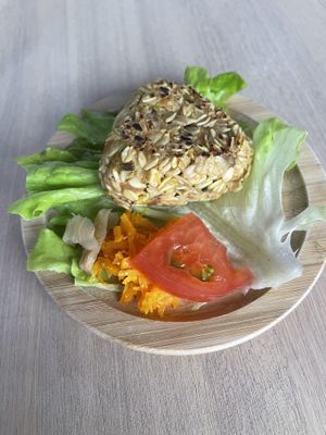 Otmeal cookie (tasty, but not sweet)  at Alohana Vegan Ramen in Osaka