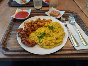 Daily special: Kichari stew, croquets, potatoes at Mohini in Zurich