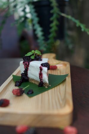 Vegan mulberry cheesecake  at Tropical Eatery by Chay Vui in Hoi An