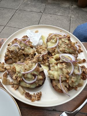 Asparagus and Tofu Bread  at Café Cosmo in Landau