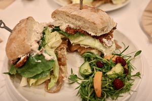 Sandwich with small side salad!  at Abandoned Sandwich - 언덕 UNDUCK in Seoul