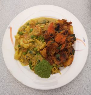 Veggie Korma with Bengali Rice at Juicy Beetroot Cafe in Fremantle