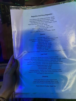 Pizza snacks local food  at Kebabylon in Don Det