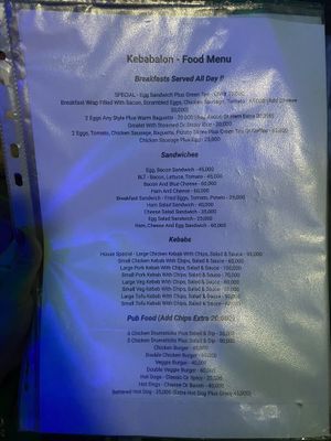 Kebab and sandwiches   at Kebabylon in Don Det