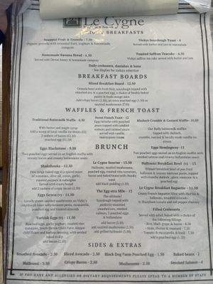   at Le Cygne  in Dawlish