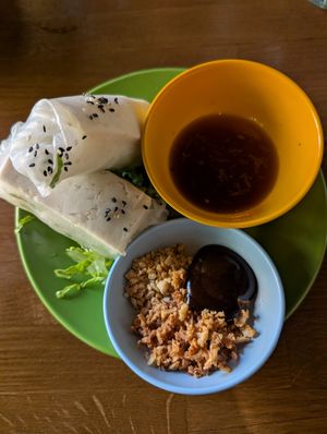 Rice paper tofu rolls at Lie Mi - Bulevardi in Helsinki