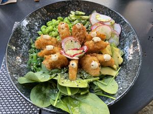 Vegan rice bowl  at Meal Box in Klaipeda