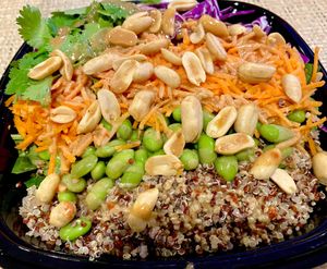 Asian peanut crunch salad—outstanding! at FengFit Foods in Pepper Pike
