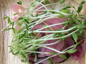 Veggie burger comes separate from the bread, for carry out to avoid mushy bread at FengFit Foods in Pepper Pike