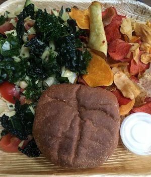Veggie Burger With kale salad  at FengFit Foods in Pepper Pike