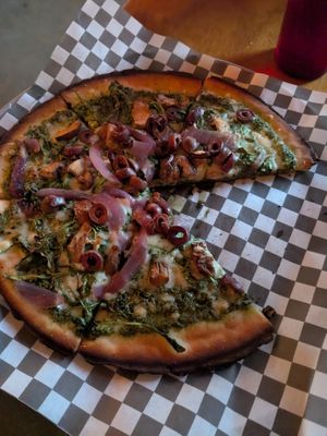 Build your own vegan pizza with gluten-free cauliflower crust.  at Giant Rock Meeting Room in Yucca Valley