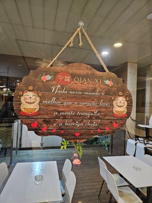 Nothing better than a light heart, calm mind and full belly! at Qian Xi in Oliveira De Azemeis