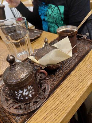Turkish coffee at Hayat Little Istanbul in Thessaloniki