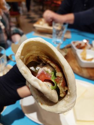 falafel wrap at Hayat Little Istanbul in Thessaloniki