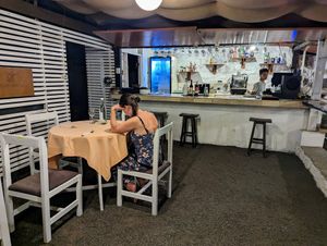 Bar area at Inti Garden in Puerto Baquerizo Moreno
