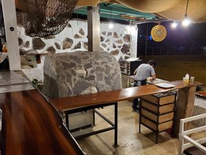 Pizza oven 🤤 at Inti Garden in Puerto Baquerizo Moreno