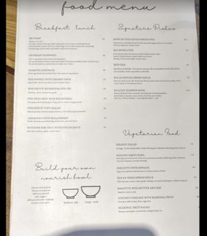 Menu 2  at Dudu Cafe in Hoi An