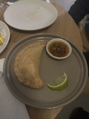 Empanada witg vegan minced meat  at Cantina in Zurich