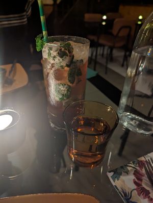 Pomegranate and mint drink at Follies in Fitzroy