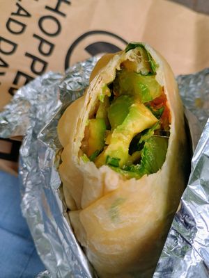 Vegan Korean chicken burrito. at CHOPPED SALAD DAY - 新宿住友ビル店 in Tokyo