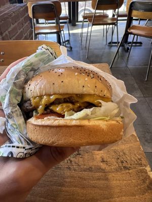 Double burger   at Jerrell's Betr Brgr in Hoboken