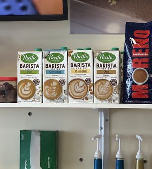 Plant milks!  at Gelato-go in Lauderdale-by-the-sea