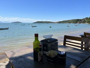 Dinning area  at Bar dos Pescadores in Armacao Dos Buzios