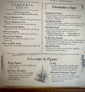 Vegan Menu  at Esperanza Cocina de la Playa in Manhattan Beach